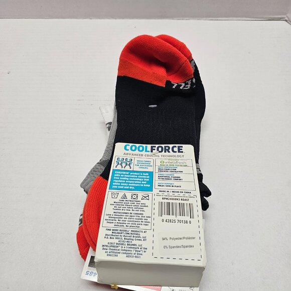 New Cool Force Advance Cooling Technology Socks 3 Mens No Shows Shoe Size 6 -12 - Picture 4 of 16